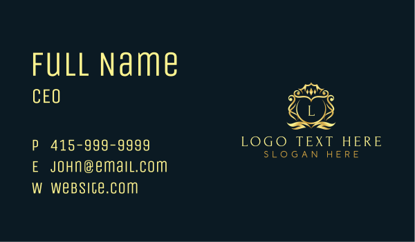 Luxury Royal Crown Business Card Design Image Preview