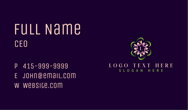 Nature Flower Spa Business Card Design Image Preview