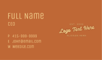 Cursive Store Wordmark Business Card Image Preview