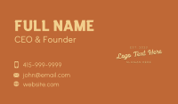 Cursive Store Wordmark Business Card Image Preview