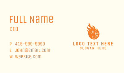 Chicken Barbecue Fire Business Card Image Preview