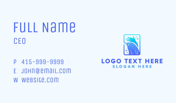 Cleaning Hand Broom Business Card Design Image Preview