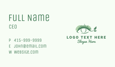 Natural Leaf Eyelash Business Card Image Preview