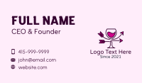 Wine Glass Arrow Business Card Image Preview