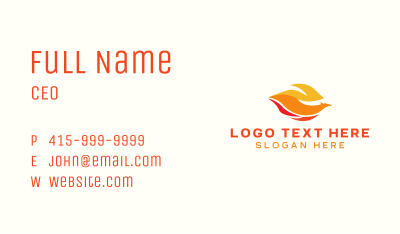 Phoenix Bird Flame Business Card Image Preview