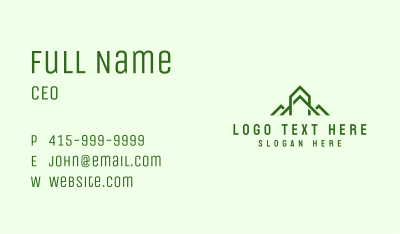 Green Mountain Letter A Business Card Image Preview