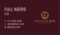 Luxury Floral Wreath Business Card Image Preview