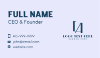 Minimalist Letter LA Business Business Card Image Preview
