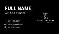Minimalist Brand Monoline Letter K Business Card Image Preview