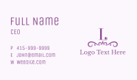 Purple Boutique Accessories Letter  Business Card Image Preview