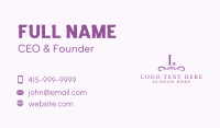 Purple Boutique Accessories Letter  Business Card Image Preview