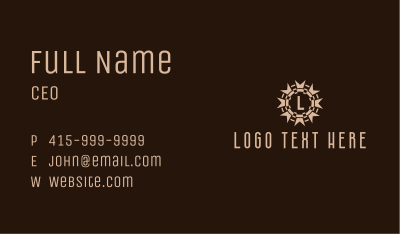 Brown Decoration Letter Business Card Image Preview