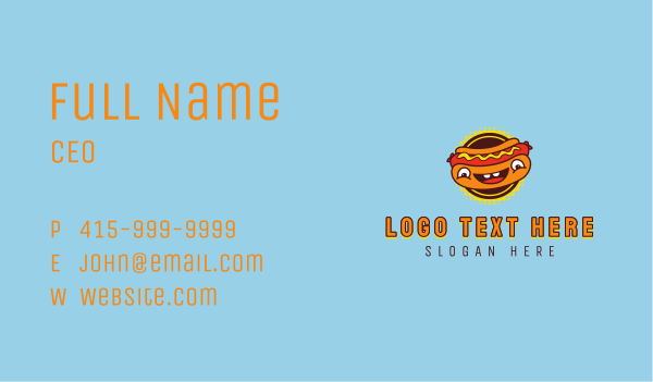 Pop Art Sausage Bun Business Card Design Image Preview