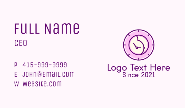 Pregnant Woman Clock Business Card Design Image Preview