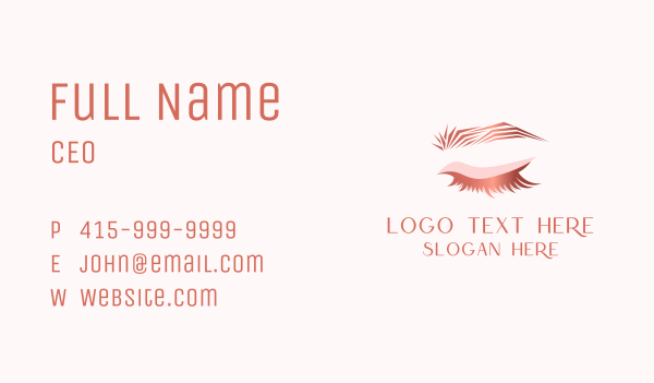 Pink Beauty Eyelashes Business Card Design Image Preview