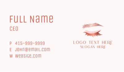 Pink Beauty Eyelashes Business Card Image Preview