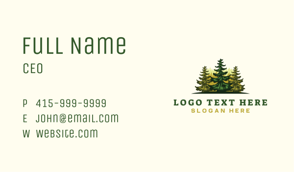 Forest Outdoor Tree Business Card Design Image Preview