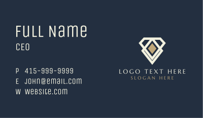 Diamond Gemstone Jewelry Business Card Image Preview