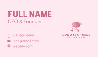 Running Cartoon Brain Business Card Image Preview