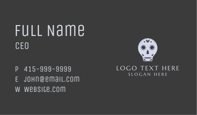 Gothic Sugar Skull Business Card Image Preview