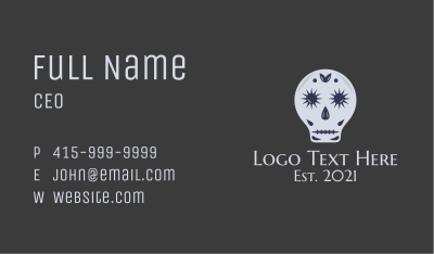 Gothic Sugar Skull Business Card