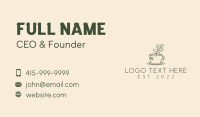 Organic Coffee Cup Cafe Business Card Design