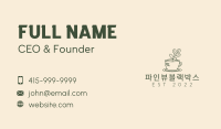 Organic Coffee Cup Cafe Business Card Image Preview