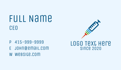 Multicolor Hypodermic Needle Business Card Image Preview