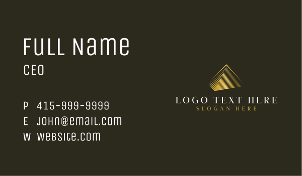 Premium Pyramid Structure Business Card Design Image Preview