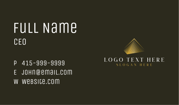 Premium Pyramid Structure Business Card Design