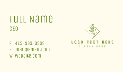 Flower Hand Wellness Business Card Image Preview