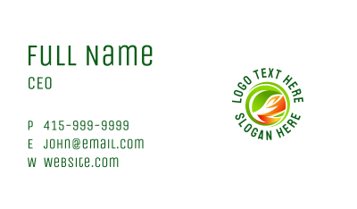 Eco Leaf Energy Business Card Image Preview