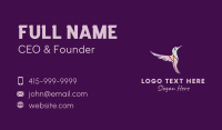 Multicolor Hummingbird Business Card Design