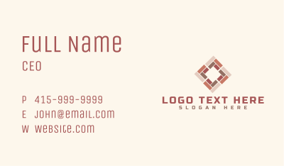 Square Wooden Tile Business Card Image Preview
