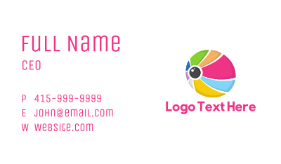 Colorful Ball Camera Business Card Image Preview