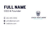 Skull Video Game Glitch Business Card Design