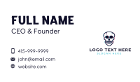 Skull Video Game Glitch Business Card Preview