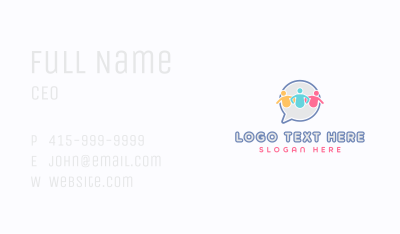 Speech Bubble People Business Card Image Preview