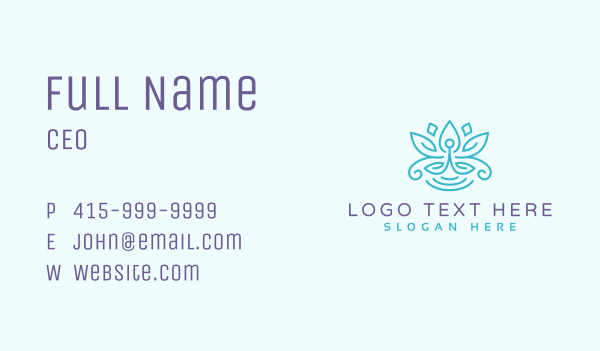 Yoga Zen Lotus Business Card Design Image Preview