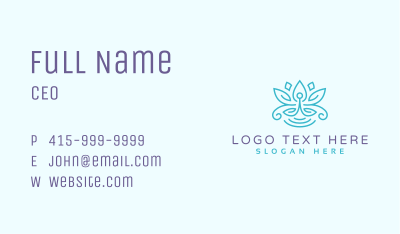 Yoga Zen Lotus Business Card Image Preview