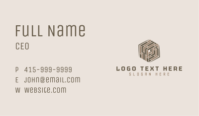 Cube Brick Flooring Business Card Image Preview