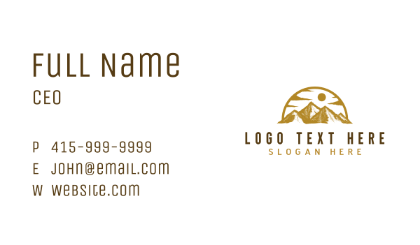 Himalayas Mountain Hiking Business Card Design Image Preview