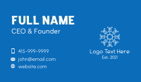 White Outline Snowflake  Business Card Image Preview