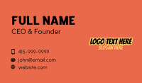 Spicy Asian Food Wordmark Business Card Design