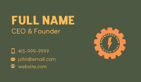 Orange Gear Lightning Business Card Image Preview