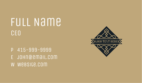 Classic Boutique Company Business Card Design Image Preview