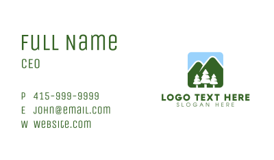 Tree Mountain Outdoors Business Card