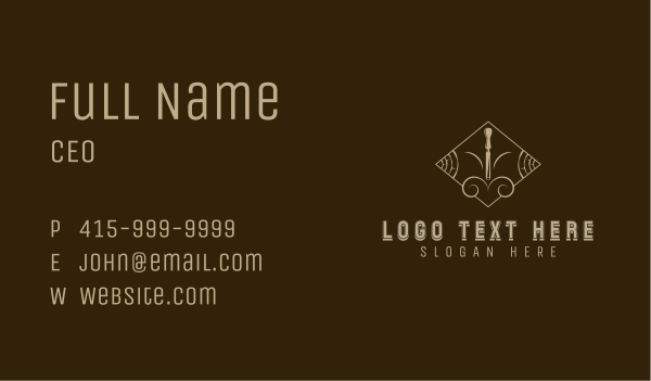 Woodcraft Wood Chisel Business Card Design Image Preview
