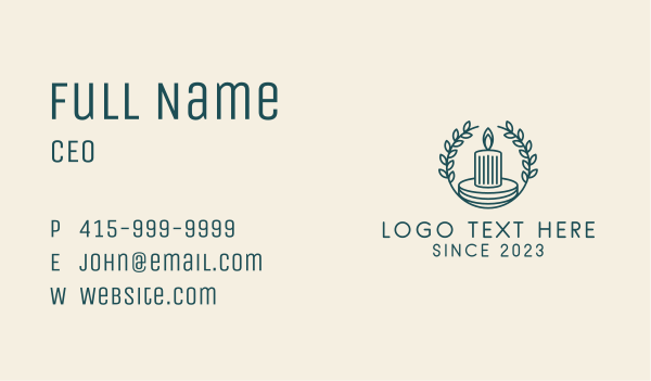 Organic Scented Candle  Business Card Design Image Preview