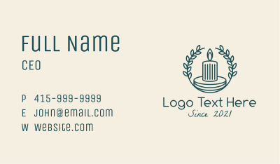 Organic Scented Candle  Business Card